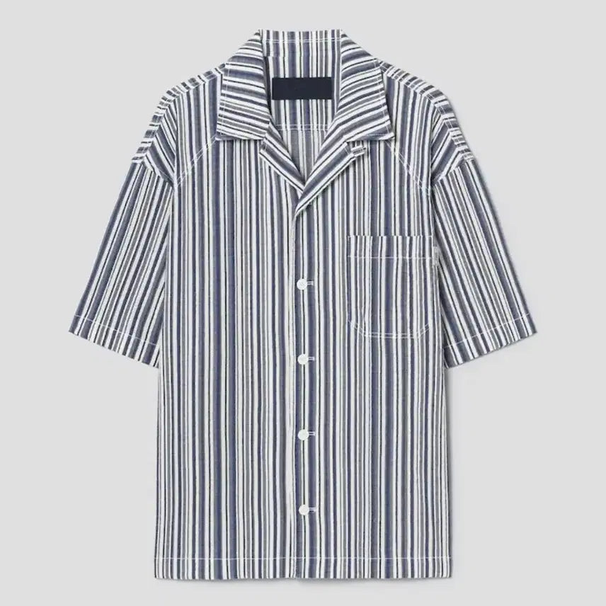 [BUNJANG] Juun.J 26ss Fancy Stripe Short Sleeve Shirt / (46)준지 26ss 팬시 스트라이프 셔츠