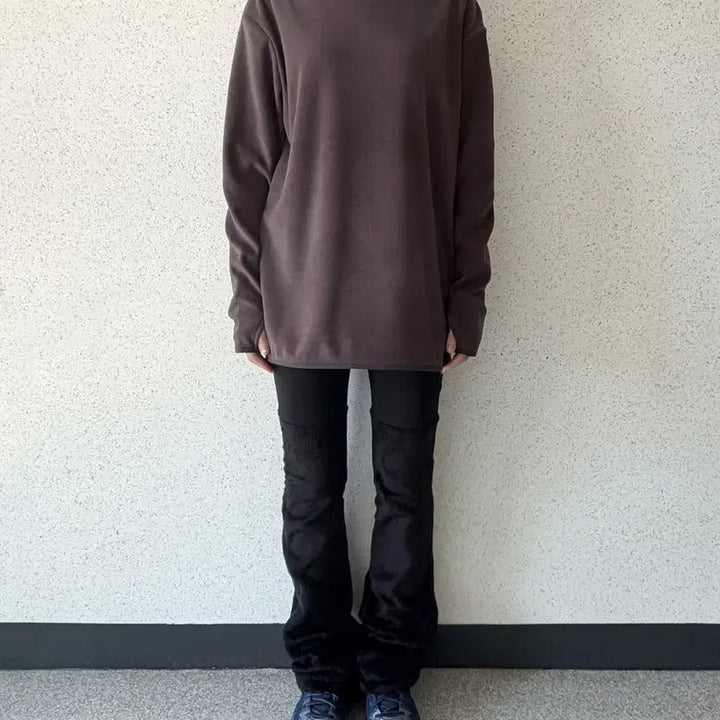 [BUNJANG] Jichoi Micro Polar Fleece Hoodie Espresso Size 1 / 지초이 jichoi 25-004 마이크로 폴라 플리스 후드 에스프레소