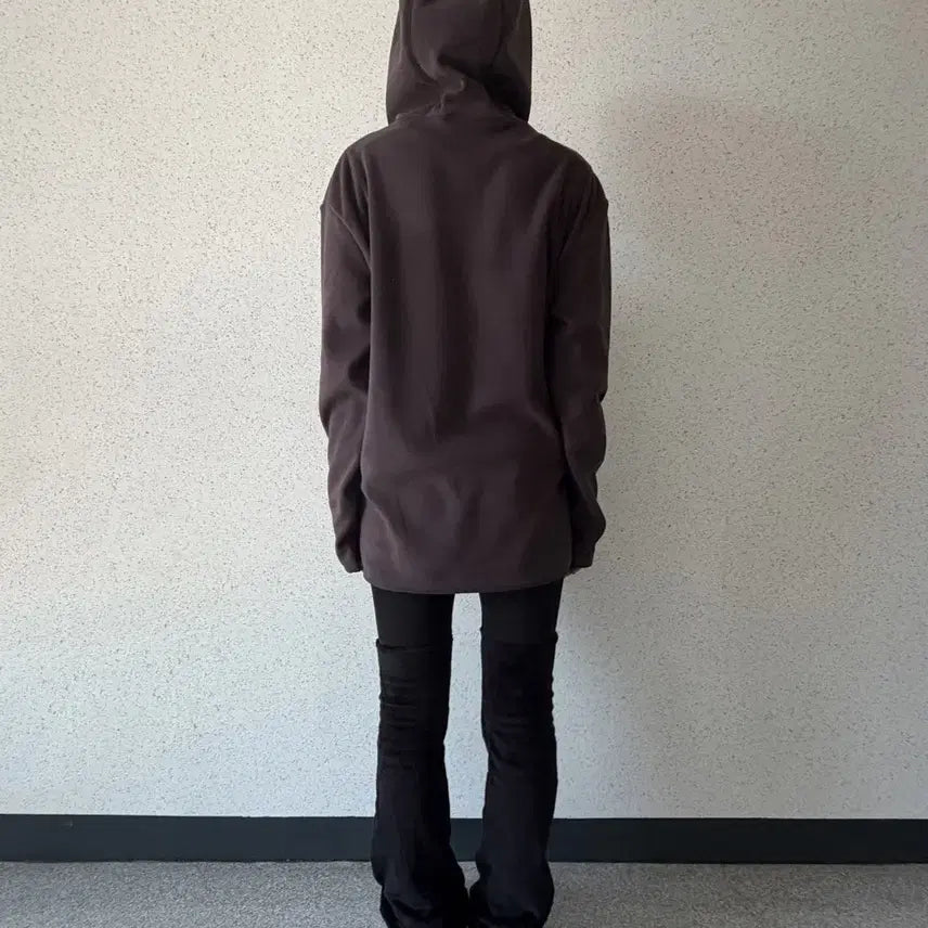 [BUNJANG] Jichoi Micro Polar Fleece Hoodie Espresso Size 1 / 지초이 jichoi 25-004 마이크로 폴라 플리스 후드 에스프레소