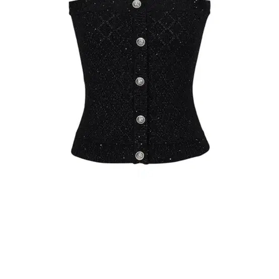 [BUNJANG] Thellohanc Pearl Sequins Tube Top Black / 더로랑 펄시퀸 튜브탑 블랙