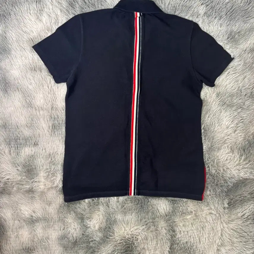 [BUNJANG] Thom Browne Back Tricolor Stripe Short Sleeve Polo Shirt Navy Size 0 / [0, S급] 톰브라운 백삼선 카라티 네이비
