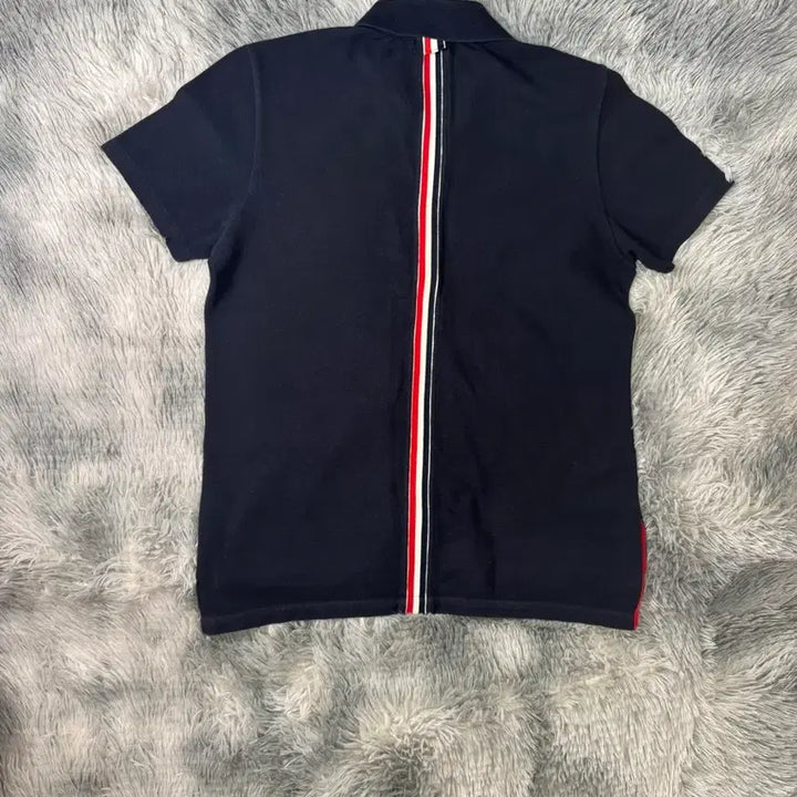 [BUNJANG] Thom Browne Back Tricolor Stripe Short Sleeve Polo Shirt Navy Size 0 / [0, S급] 톰브라운 백삼선 카라티 네이비