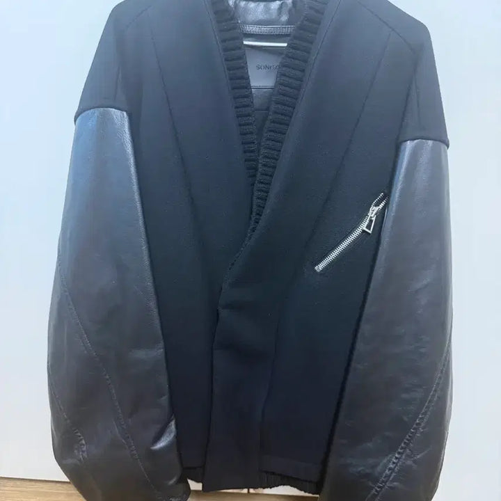 [BUNJANG] Songzio Homme 23S Collarless Varsity Jacket Size 46 / 송지오 옴므 23s 카라리스 바시티 자켓 46사이즈