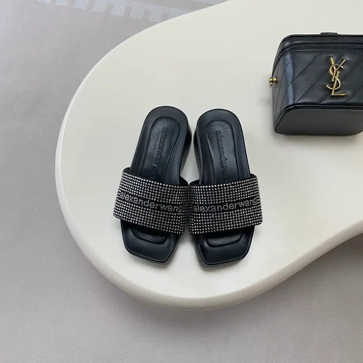 [BUNJANG] Alexander Wang Crystal Platform Slides / 알렉산더 왕 크리스탈 두꺼운 밑창 슬리퍼