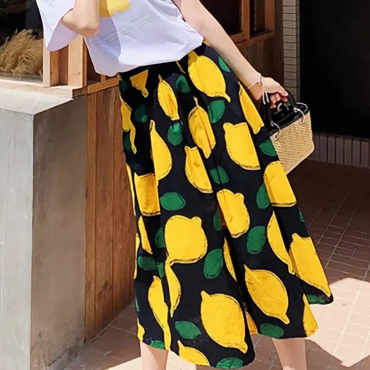 [BUNJANG] Lemon Pleated Skirt - New Arrival / 새상품 레몬 플리츠 스커트