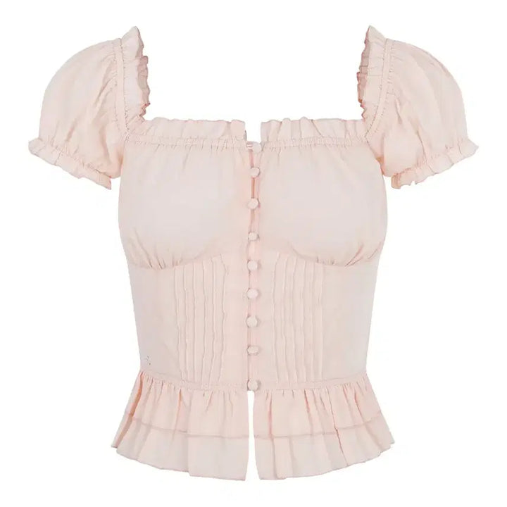 [BUNJANG] Pale Jade Jully Frill Button Blouse / (택O) 페일제이드 줄리 블라우스 Jully Frill Button BL