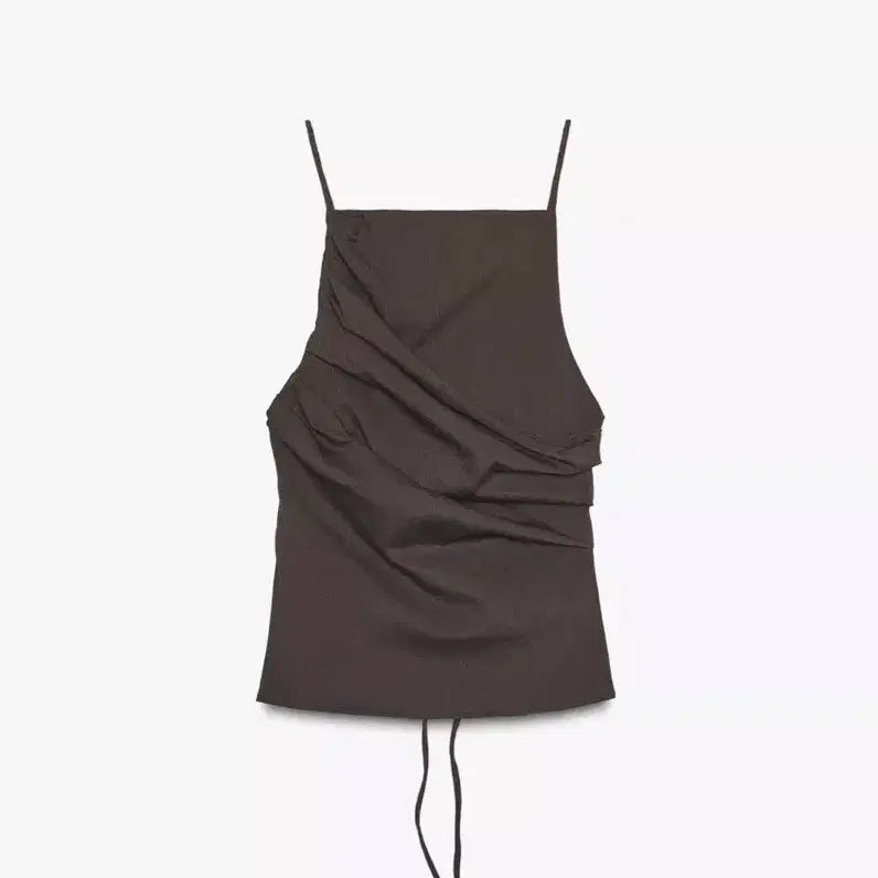 [BUNJANG] ZARA Back Slit Shirring Top / (새상품) ZARA 백 트임 주름 셔링 탑