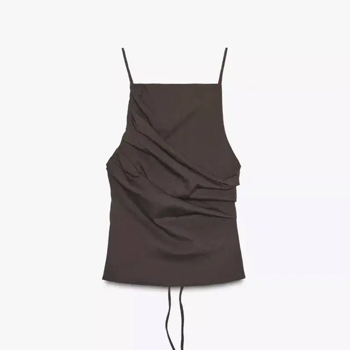 [BUNJANG] ZARA Back Slit Shirring Top / (새상품) ZARA 백 트임 주름 셔링 탑