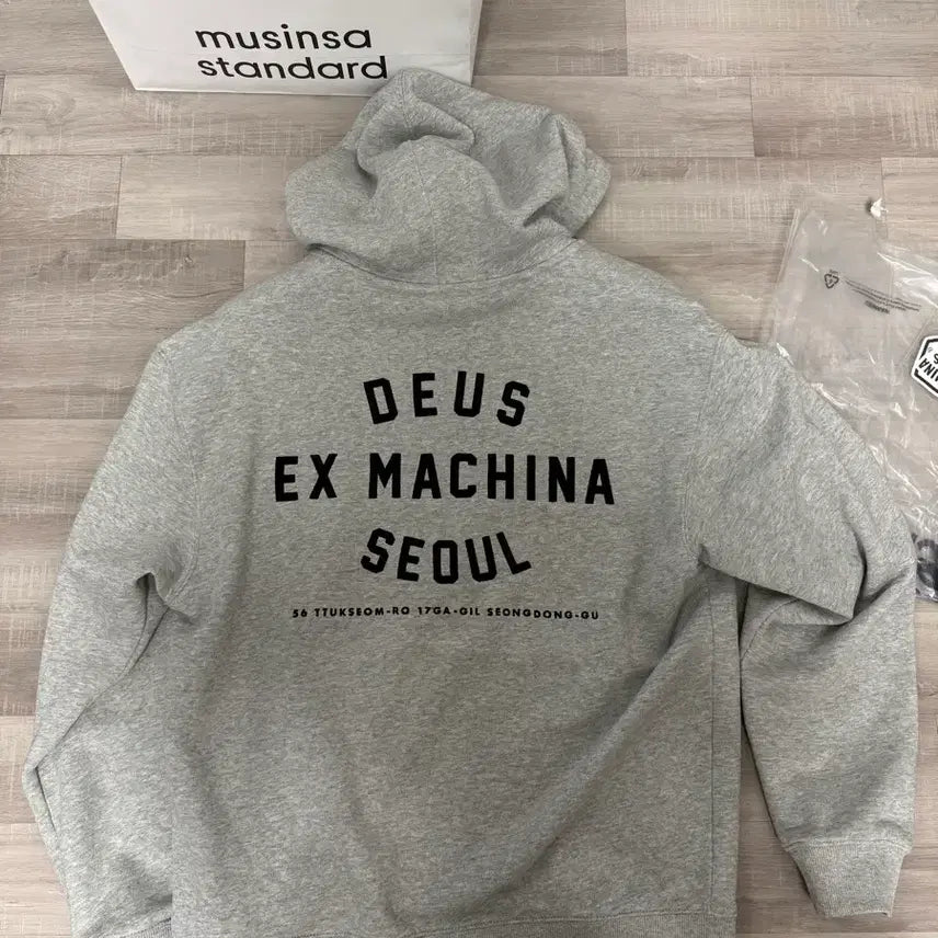 [BUNJANG] Deus Ex Machina Hooded Zip-Up Sweatshirt Grey L / 데우스 엑스 마키나 후드집업 그레이 L