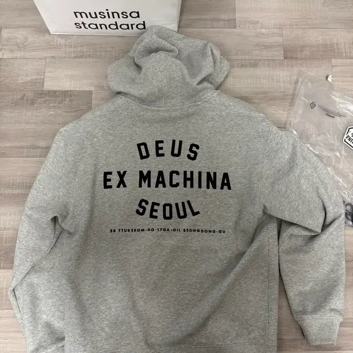 [BUNJANG] Deus Ex Machina Hooded Zip-Up Sweatshirt Grey L / 데우스 엑스 마키나 후드집업 그레이 L