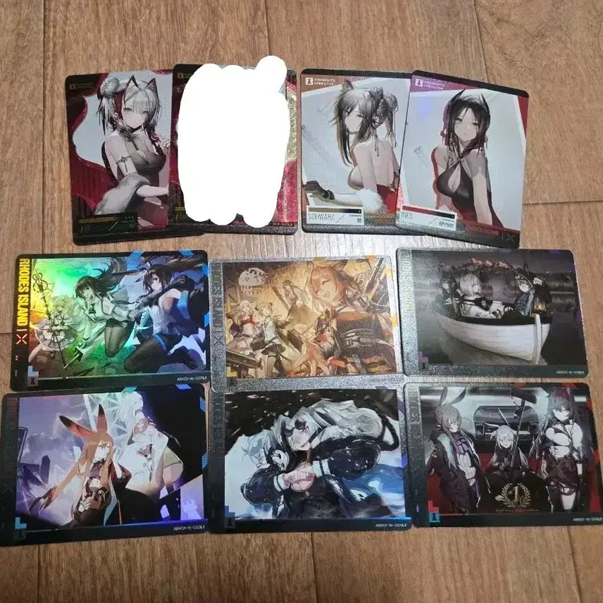 [BUNJANG] Arknights Kaede x Chika Collaboration Card Set (Includes Weesedell, Yekaterina, Schwarz, Ines, Chika) / 명일방주 w 위셔델 유넥티스 슈바르츠 이네스 치파오 카유 콜라보 카드