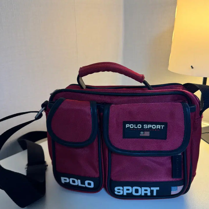 [BUNJANG] Polo Sport Double Pocket Crossbody Bag - Red (OS) / (OS) 폴로 스포츠 더블 포켓 크로스백