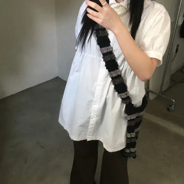 [BUNJANG] OurFr Naples Half Shirt White / (새상품) 아워프 나폴 하프 셔츠