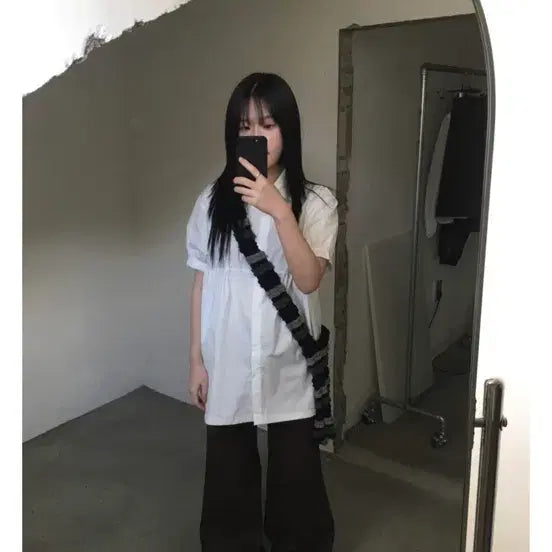 [BUNJANG] OurFr Naples Half Shirt White / (새상품) 아워프 나폴 하프 셔츠