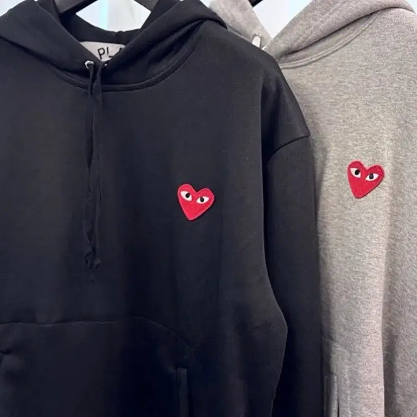 [BUNJANG] Comme des Garçons Unisex Hooded Sweatshirt / 꼼데가르송 후드티[그레이/블랙] 남여공용