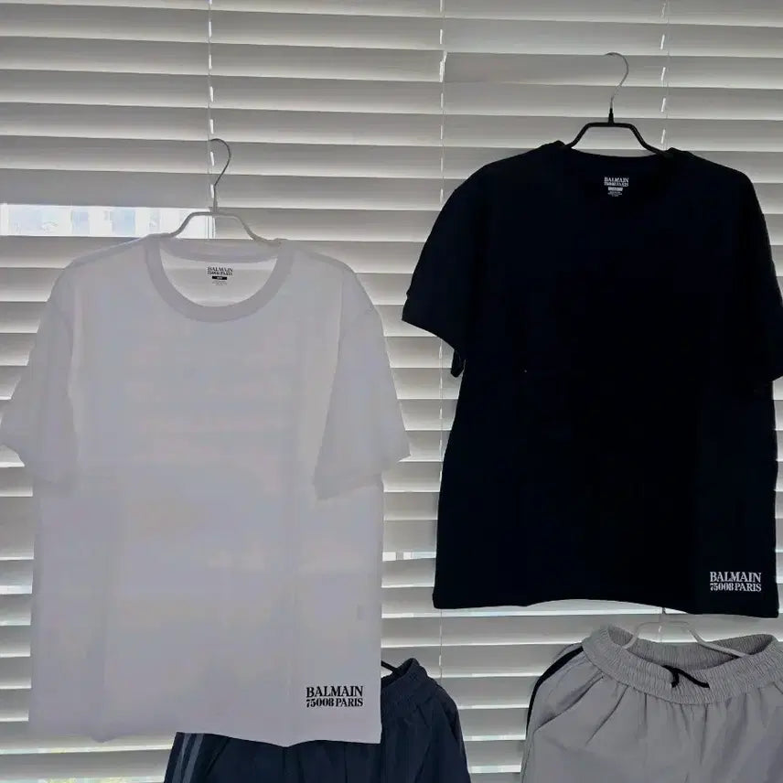 [BUNJANG] Short Sleeve T-Shirt White/Black / 반팔 티셔츠 화이트/블랙