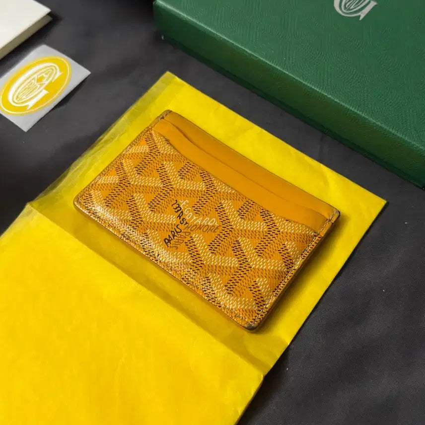 [BUNJANG] Goyard Saint Pierre Card Holder Yellow / [정품]무료 당일발송 풀구성 고야드 생쉴피스 카드지갑 옐로우