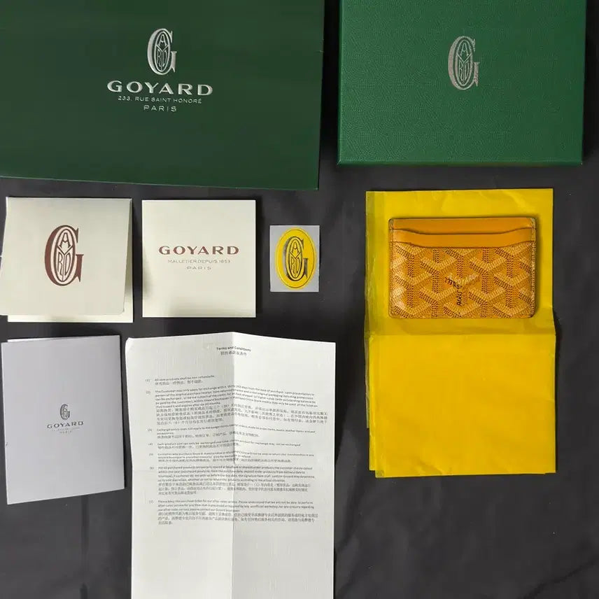 [BUNJANG] Goyard Saint Pierre Card Holder Yellow / [정품]무료 당일발송 풀구성 고야드 생쉴피스 카드지갑 옐로우
