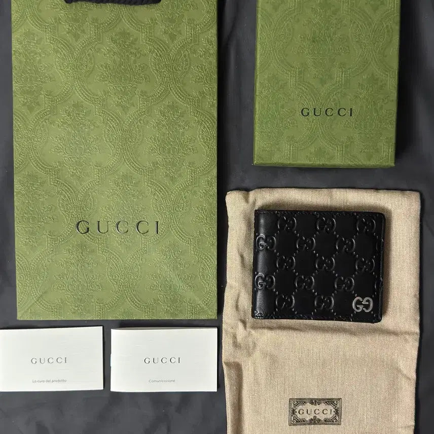 [BUNJANG] Gucci GG Signature Bifold Wallet / [정품]무료 당일발송 풀구성 구찌 GG 시그니처 반지갑