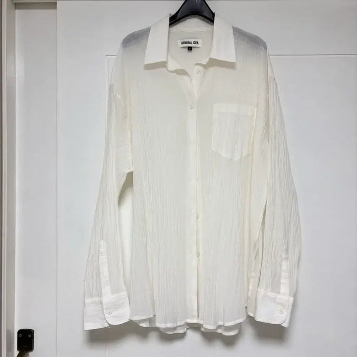 [BUNJANG] General Idea Summer Wrinkle Sheer Shirt Ivory / 제너럴아이디어 썸머 링클 시어 셔츠 아이보리