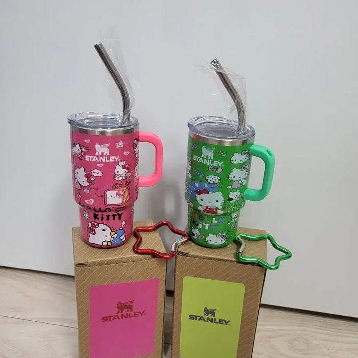 [BUNJANG] Hello Kitty Collaboration Tumbler Keyring Set / 헬로키티 콜라보 텀블러 키링 2종 새상품