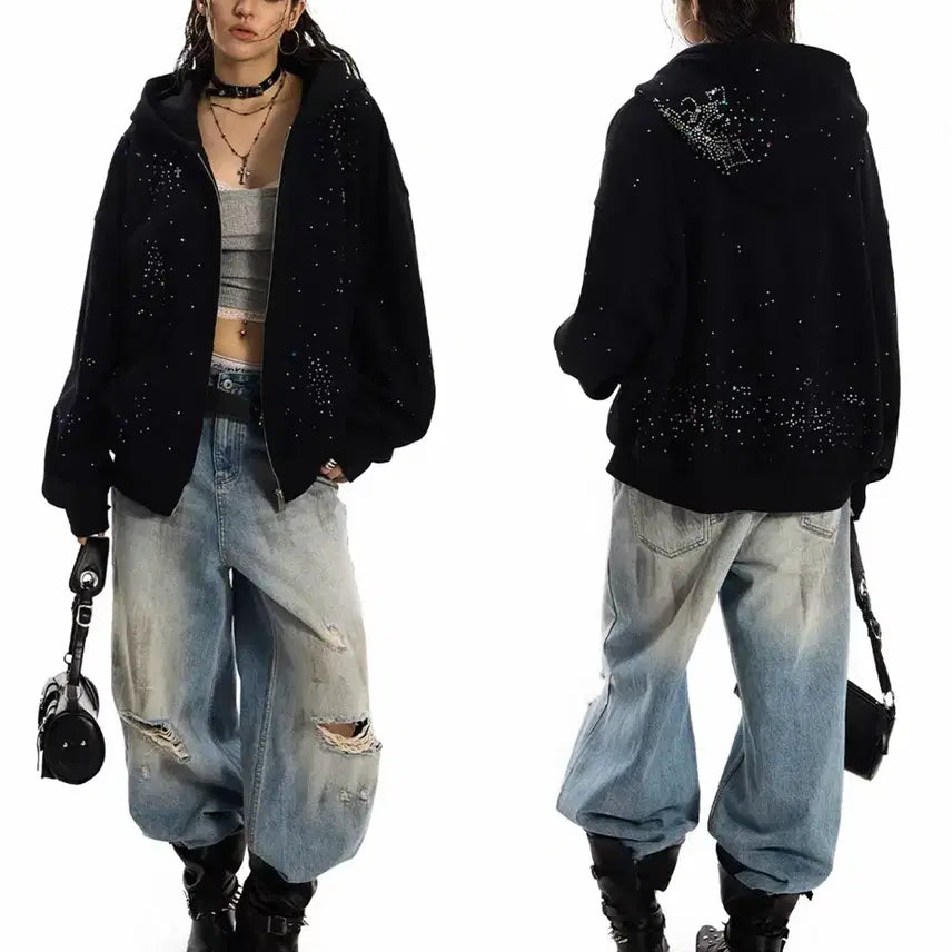 [BUNJANG] Cubic Zip-Up Hoodie / 0123 start 큐빅 후드집업