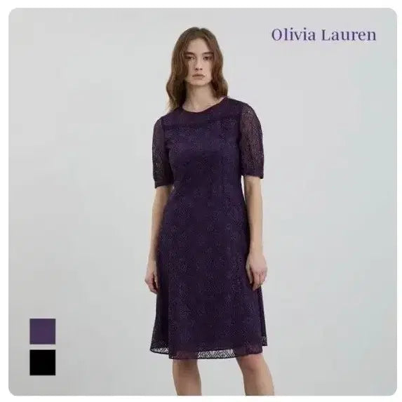 [BUNJANG] Olivia Lauren Purple Lace Dress (New) / 올리비아로렌 퍼플 레이스 원피스 (새상품) 105