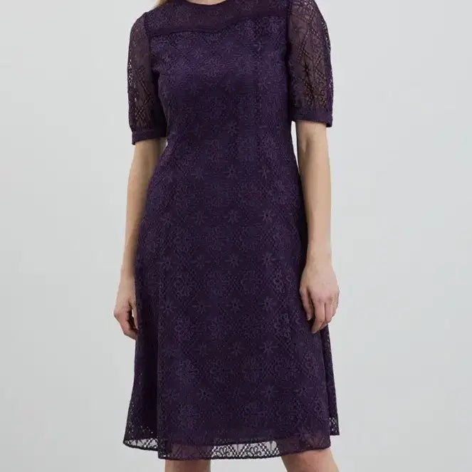 [BUNJANG] Olivia Lauren Purple Lace Dress (New) / 올리비아로렌 퍼플 레이스 원피스 (새상품) 105