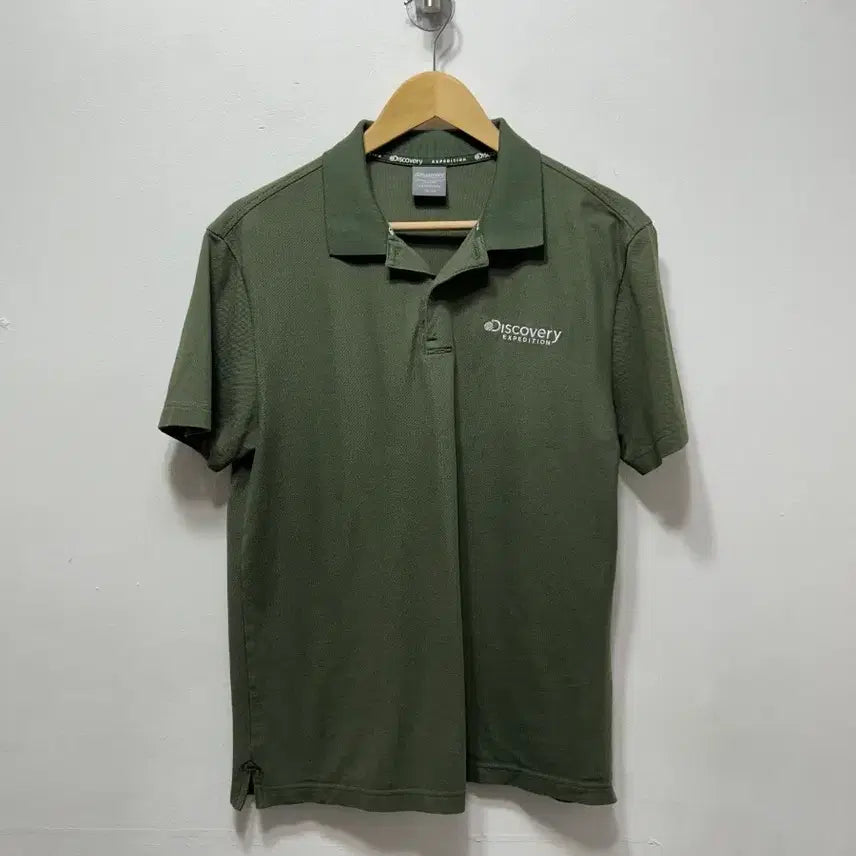[BUNJANG] Discovery Expedition Khaki Short Sleeve Polo T-Shirt - L / 디스커버리 익스페디션 카키색 반팔 폴로티 L