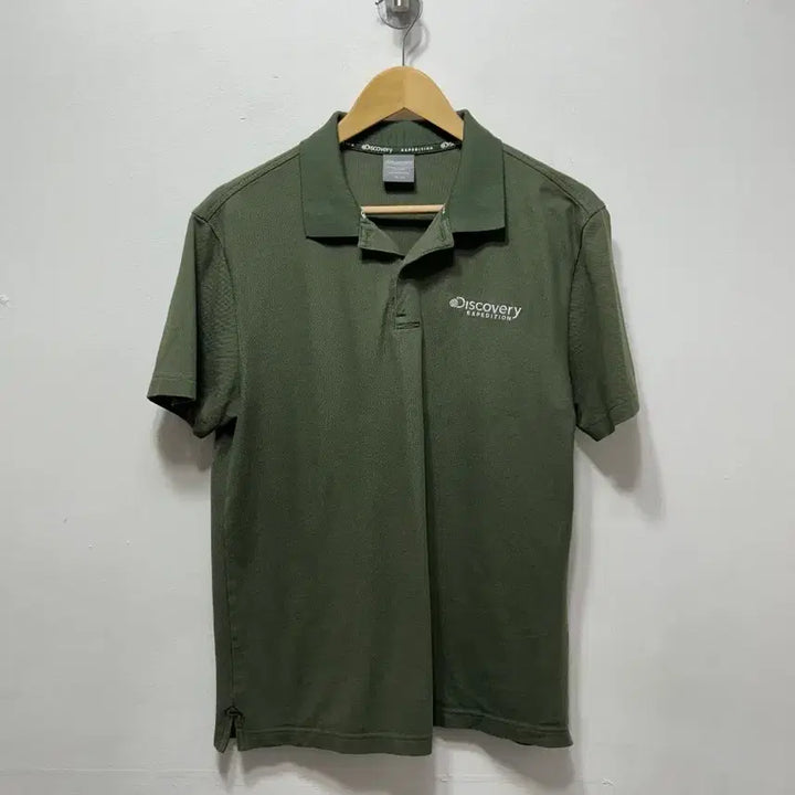 [BUNJANG] Discovery Expedition Khaki Short Sleeve Polo T-Shirt - L / 디스커버리 익스페디션 카키색 반팔 폴로티 L