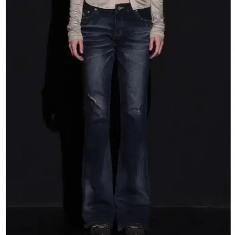 [BUNJANG] Bohemian Seoul Deep Blue Washing Bootcut Denim Pants / 구함글))) 보헤미안서울 딥블루 워싱 부츠컷 데님 팬츠