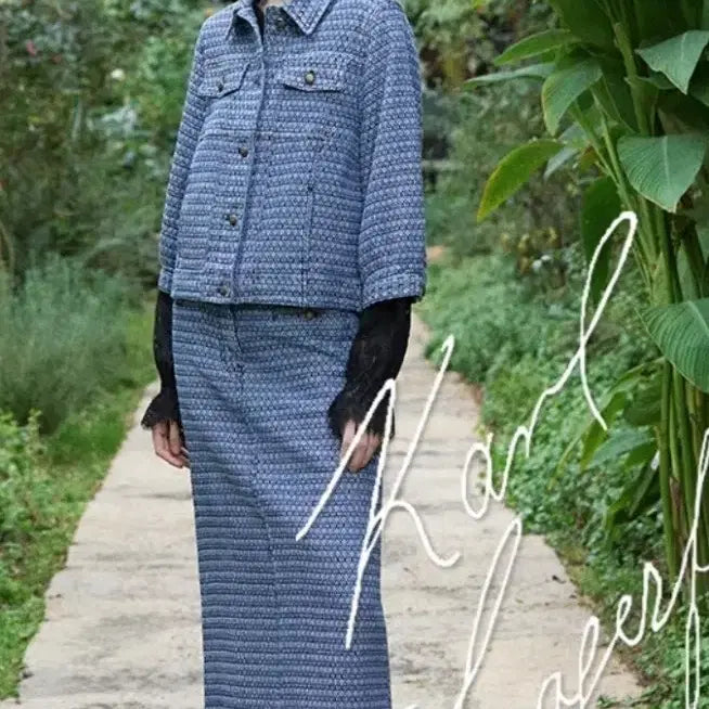 [BUNJANG] Calal Fellte Jacquard Skirt (Size 66) / (새상품)칼라거펠트 자카드 스커트66