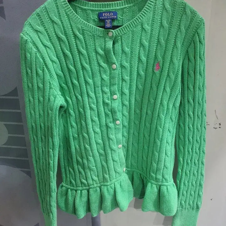 [BUNJANG] Polo Ralph Lauren Cable Knit Cardigan Green / 폴로 랄프로렌 케이블 니트 가디건 그린  16