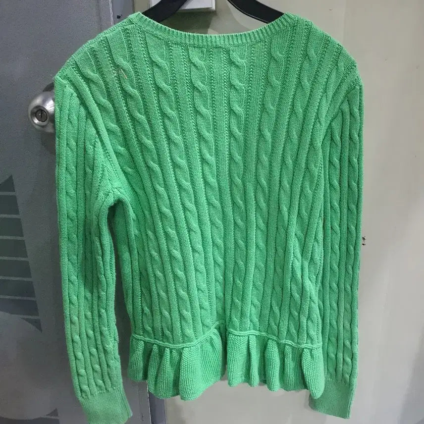 [BUNJANG] Polo Ralph Lauren Cable Knit Cardigan Green / 폴로 랄프로렌 케이블 니트 가디건 그린  16