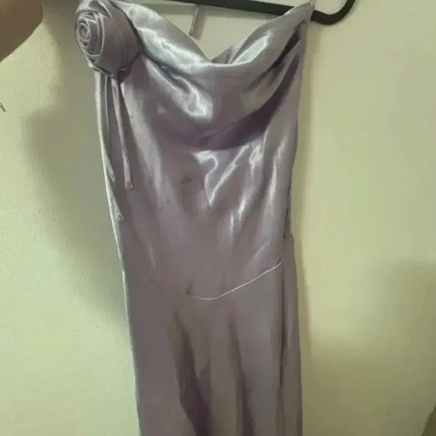 [BUNJANG] Lavender Halterneck Long Slip Dress - Size S / 라벤더 홀터넥 롱 슬립 원피스 S