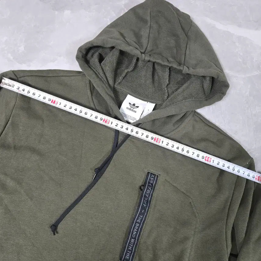 [BUNJANG] Adidas 3-Stripes Hoodie Khaki / 아디다스 3선 후드티 카키