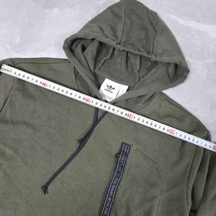 [BUNJANG] Adidas 3-Stripes Hoodie Khaki / 아디다스 3선 후드티 카키