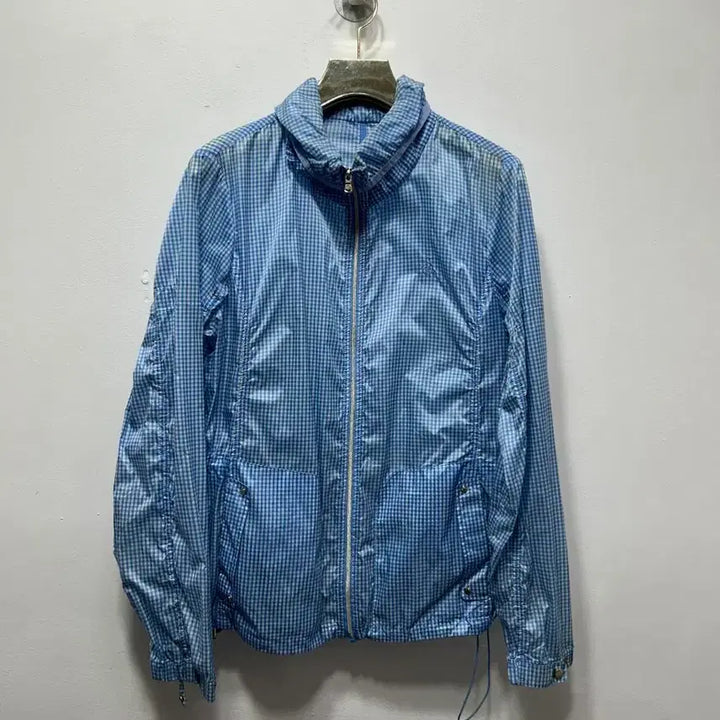 [BUNJANG] Beanpole Blue Check Windbreaker Jumper Size S / 빈폴 블루 체크 바람막이 점퍼 S