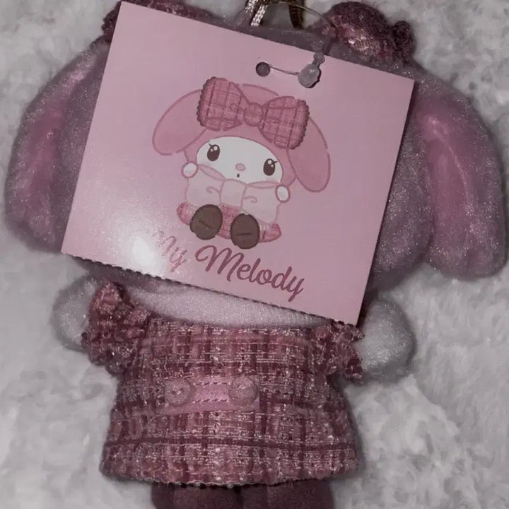 [BUNJANG] Sanrio My Melody Tweed Mascot Charm / 산리오 겨울 멋쟁이 트위드 마이멜로디 마스코트