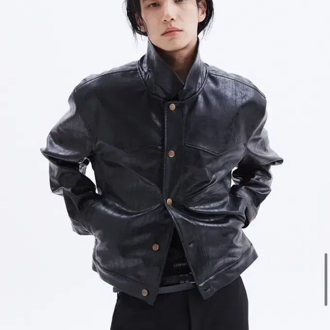 [BUNJANG] Lemadd Black Leather Western Jacket / 르마드 레더 웨스턴 자켓 - 블랙