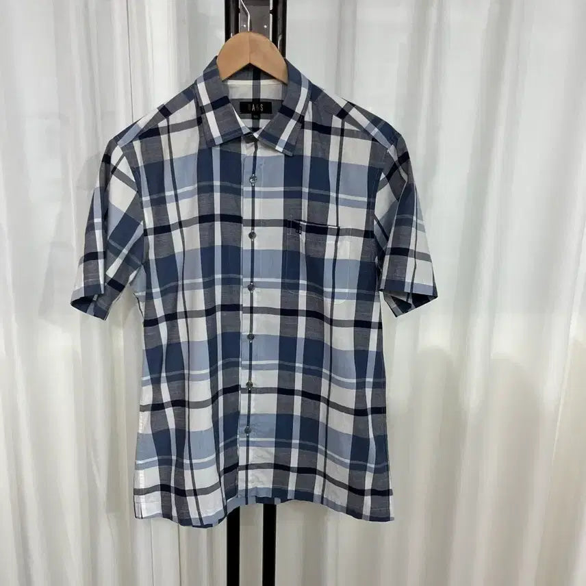 [BUNJANG] Daks Signature Check Short-Sleeve Shirt 100 / 닥스 시그니처 체크 반팔 셔츠 100