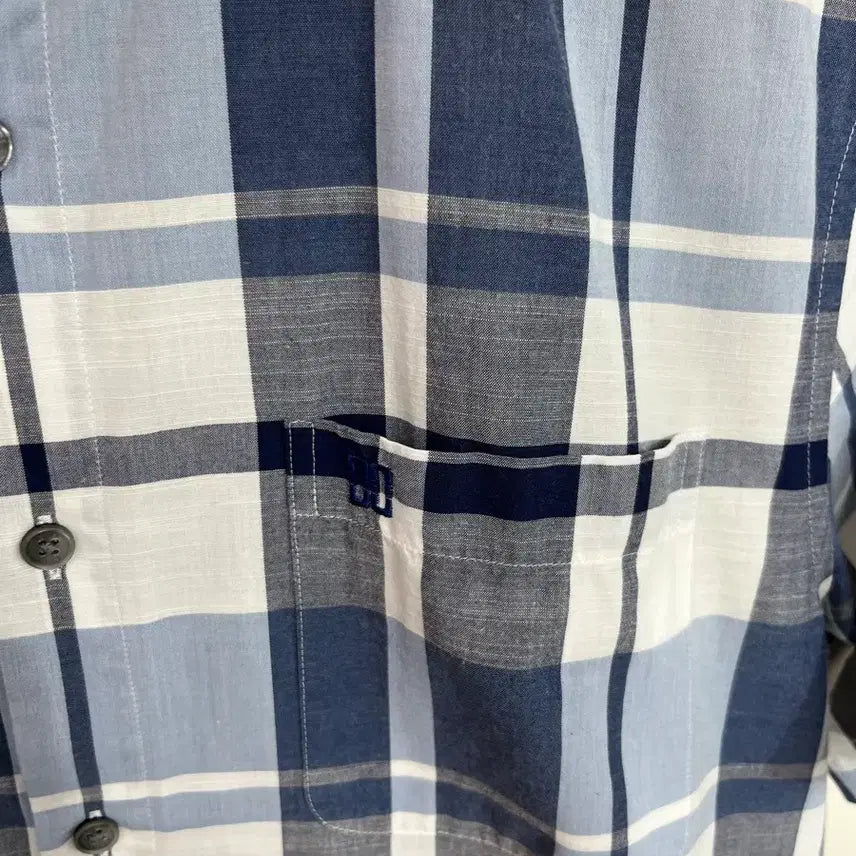 [BUNJANG] Daks Signature Check Short-Sleeve Shirt 100 / 닥스 시그니처 체크 반팔 셔츠 100