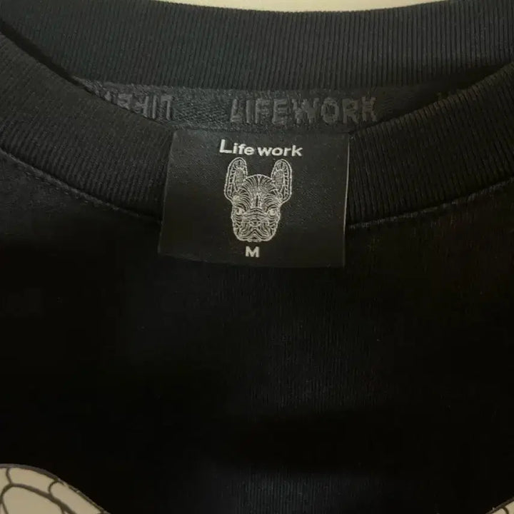 [SOLD OUT] 라이프워크 강아지 반팔 티셔츠 블랙