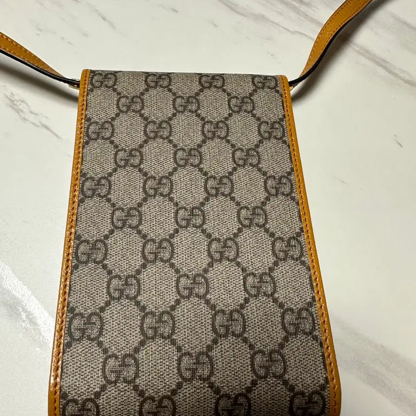 [BUNJANG] Gucci x Kai Teddy Bear Mini GG Supreme Crossbody Bag Beige Ebony / 구찌 x 카이 미니백 베이지 에보니