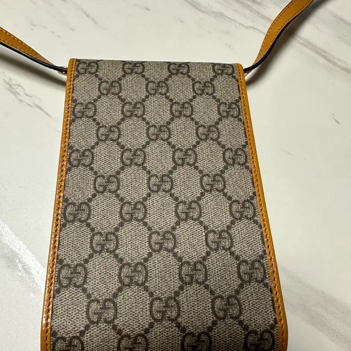 [BUNJANG] Gucci x Kai Teddy Bear Mini GG Supreme Crossbody Bag Beige Ebony / 구찌 x 카이 미니백 베이지 에보니