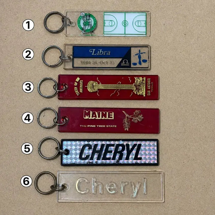 [BUNJANG] Vintage Rectangular Keychain Collection / 직사각형 빈티지 키링