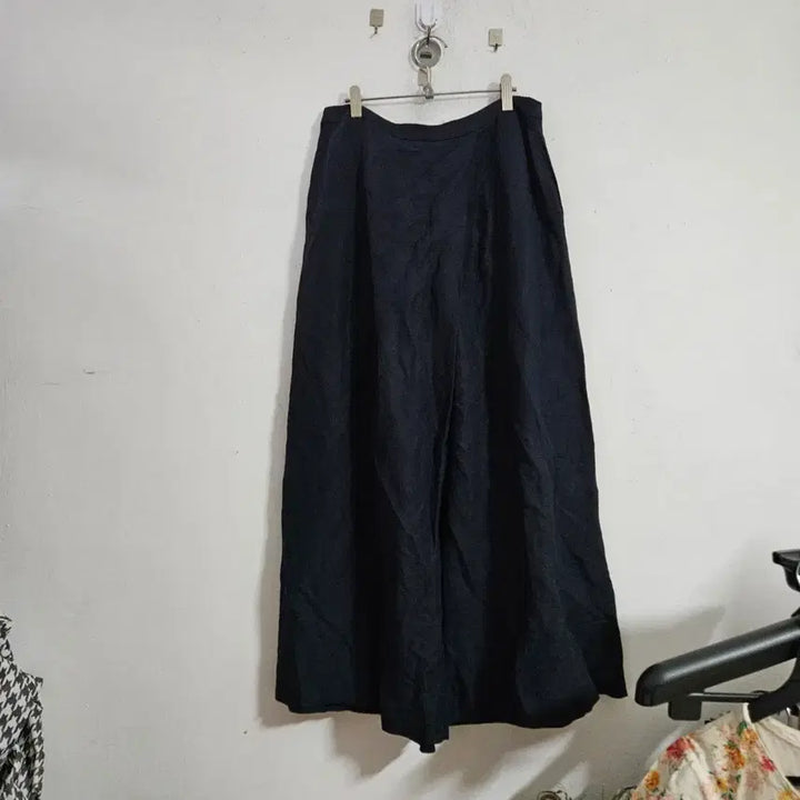 [BUNJANG] Black Long Wide Skirt / 검정색 롱 스커트 와이드