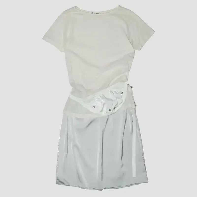 [BUNJANG] Lotu Satin Belt Bag - Ivory White / Lotu 새틴 벨트백 아이보리 화이트