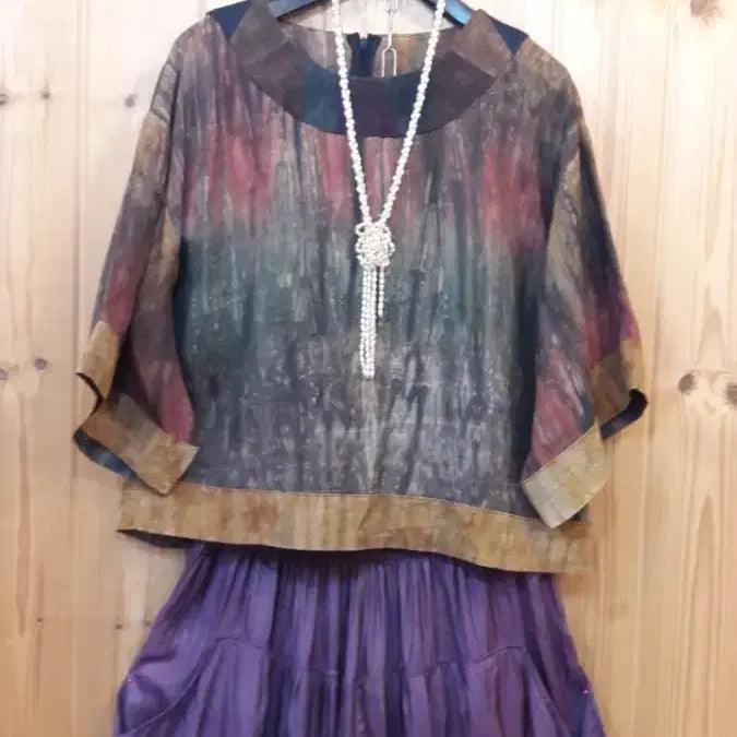 [SOLD OUT] * 천연염색 인견 블라우스 (새상품)*