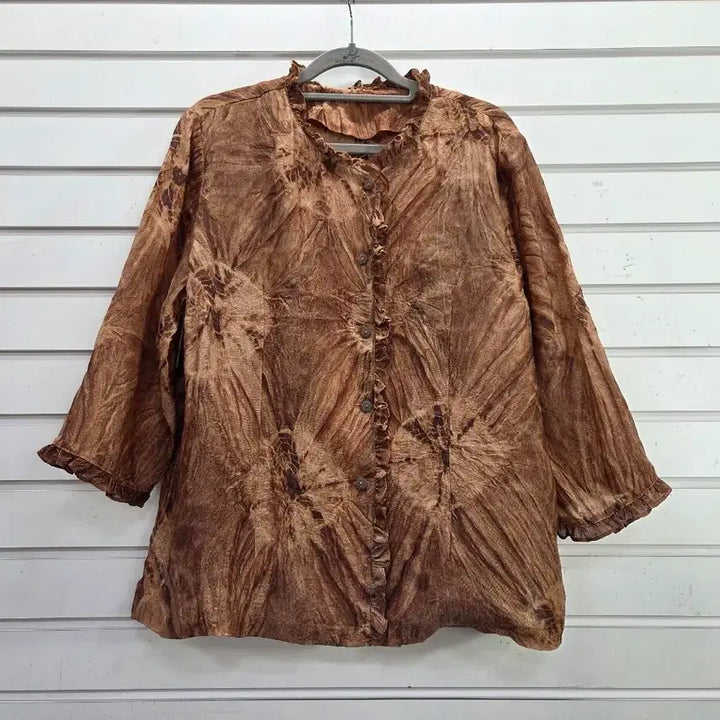 [BUNJANG] Jayeonsarang Rayon 3/4 Sleeve Blouse / 자연사랑 인견 칠부소매 블라우스/보물찾기천사